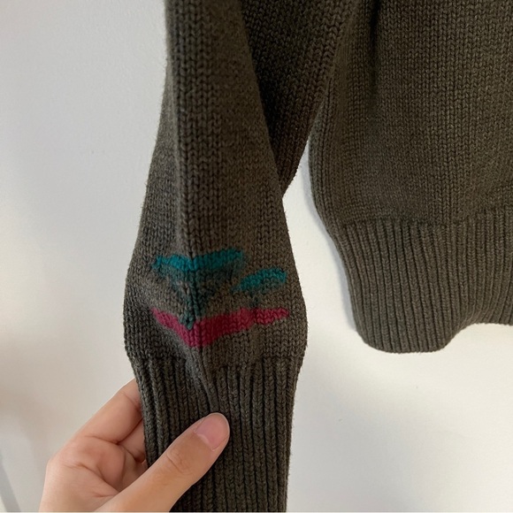 Polo by Ralph Lauren Olive Sweater with Zebra Design - Picture 8 of 10